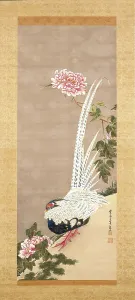 Silver Pheasant and Peonies, 1793. Creator: Ito Jakuchu