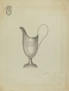 Winter Charlotte Prints: Silver Pitcher, 1935/1942. Creator: Charlotte Winter