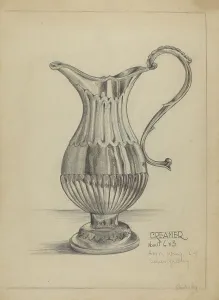 Cream Pitcher Prints: Silver Pitcher, c. 1936. Creator: S. Brodsky