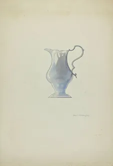 David P Prints: Silver Pitcher, c. 1937. Creator: David P. Willoughby