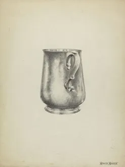 Graphite On Paper Prints: Silver Pitcher, c. 1939. Creator: Holger Hansen