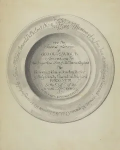 Graphite On Paper Prints: Silver Plate, 1935/1942. Creator: James O'Mara
