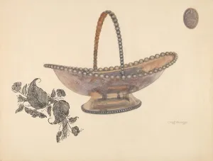 Makrenos Chris Gallery: Silver Plate Bread Basket, c. 1937. Creator: Chris Makrenos