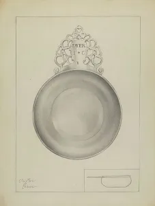 Silverwork Prints: Silver Porringer, 1936. Creator: Clayton Braun