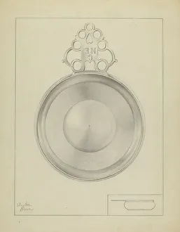 Silverwork Prints: Silver Porringer, c. 1936. Creator: Clayton Braun