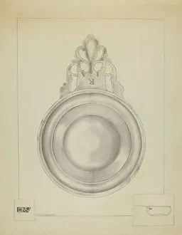 Porringer Prints: Silver Porringer, c. 1936. Creator: Hester Duany