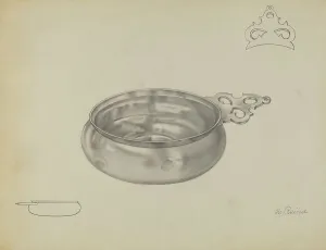 Porringer Prints: Silver Porringer, c. 1936. Creator: Horace Reina