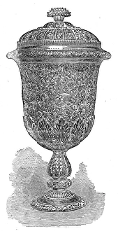 Competitive Prints: Silver prize cup for the East Indian Railway Volunteer Rifle Corps, 1873. Creator: Unknown