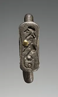 Stud Prints: Silver Ring with Gold Stud in Bezel, about 550 BC. Creator: Unknown