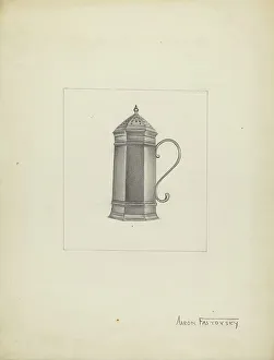 Salt Cellar Prints: Silver Salt Cellar, 1935/1942. Creator: Aaron Fastovsky