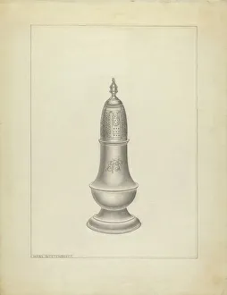 Salt Cellar Prints: Silver Salt Cellar, 1935/1942. Creator: Hans Westendorff
