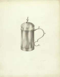 Salt Cellar Prints: Silver Salt Cellar, c. 1938. Creator: Sidney Liswood