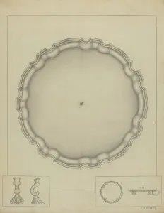 Grubstein Milton Prints: Silver Salver, c. 1936. Creator: Milton Grubstein