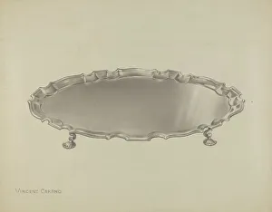 Salver Prints: Silver Salver, c. 1937. Creator: Vincent Carano