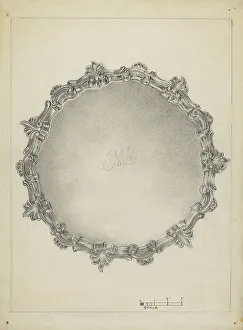 Salver Prints: Silver Salver, c. 1939. Creator: Vincent Carano