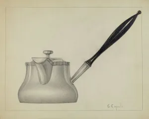 Capelli Giacinto Prints: Silver Saucepan with Cover, c. 1936. Creator: Giacinto Capelli