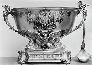 Punch Bowl Prints: Silver Service of U.S.S. Idaho, 1912