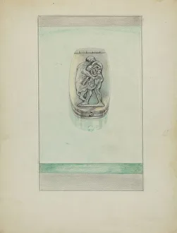 Snuffbox Prints: Silver Snuff Box, 1935/1942. Creator: Horace Reina