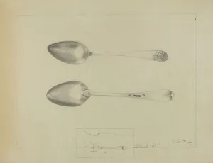 Winter Charlotte Prints: Silver Spoon, 1935/1942. Creator: Charlotte Winter