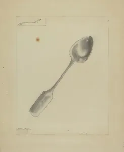 Columbus Simpson Prints: Silver Spoon, 1935/1942. Creator: Columbus Simpson