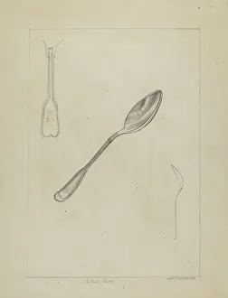 Ludmilla Calderon Prints: Silver Spoon, 1935/1942. Creator: Ludmilla Calderon