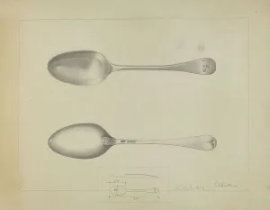 Winter Charlotte Prints: Silver Spoon, c. 1936. Creator: Charlotte Winter