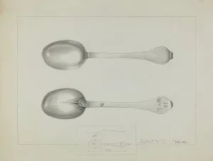 Winter Charlotte Prints: Silver Spoon, c. 1936. Creator: Charlotte Winter