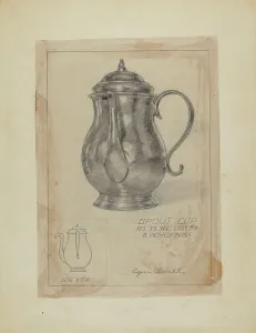 Spouted Prints: Silver Spout Cup, c. 1936. Creator: Eugene Barrell
