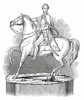 Iron Duke Gallery: Silver statue of the Duke of Wellington, 1845. Creator: Unknown