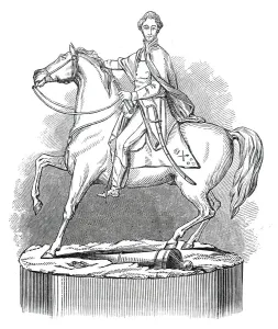 The Iron Duke Collection: Silver statue of the Duke of Wellington, 1845. Creator: Unknown