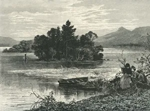 Trossachs Prints: Silver Strand, Loch Katrine, c1870