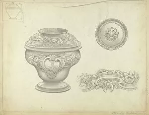 Floral Design Collection: Silver Sugar Bowl, 1935 / 1942. Creator: Charles Cullen