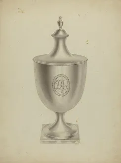 Sugarbowl Prints: Silver Sugar Bowl, 1935/1942. Creator: Michael Fenga