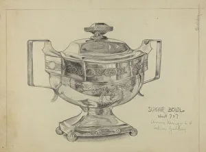 Sugarbowl Prints: Silver Sugar Bowl, 1935/1942. Creator: S. Brodsky