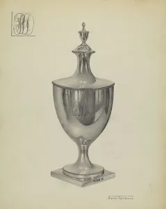 Sugarbowl Prints: Silver Sugar Bowl, c. 1936. Creator: Aaron Fastovsky