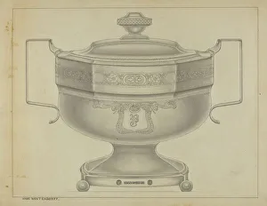 Silver Sugar Bowl, c. 1936. Creator: Bernard Westmacott