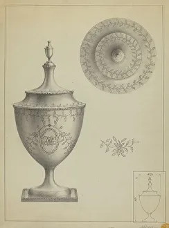 Sugarbowl Prints: Silver Sugar Bowl, c. 1936. Creator: Simon Weiss