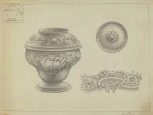 Sugarbowl Prints: Silver Sugar Bowl, c. 1937. Creator: Simon Weiss