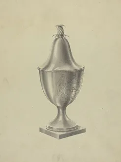 Silver Sugar Bowl, c. 1937. Creator: Simon Weiss