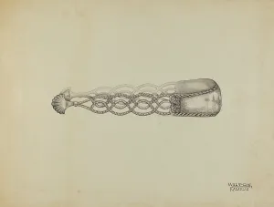 Tongs Prints: Silver Sugar Tongs, c. 1936. Creator: Kalamian Walton