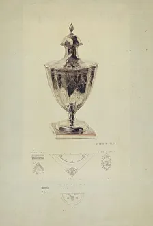 Sugarbowl Prints: Silver Sugar Urn, c. 1938. Creator: Hardin Walsh