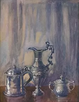 Cecil Reginald Gallery: Silver Tankard, 1695; Jug, 1746; Cup and Cover, 1658, c19th century, (1920). Creator: Unknown