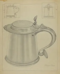 Reina Horace Prints: Silver Tankard, 1935/1942. Creator: Horace Reina
