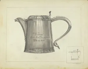 Graphite On Paper Prints: Silver Tankard, 1935/1942. Creator: Irene Malawicz