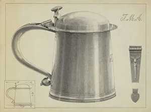 Simon Weiss Prints: Silver Tankard, 1935/1942. Creator: Simon Weiss