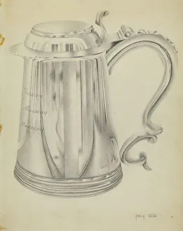 Tuccio Amelia Prints: Silver Tankard, c. 1936. Creator: Amelia Tuccio