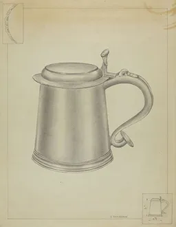 Silverware Collection: Silver Tankard, c. 1936. Creator: Gordon Sanborn