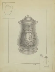 Michael Fenga Prints: Silver Tankard, c. 1936. Creator: Michael Fenga