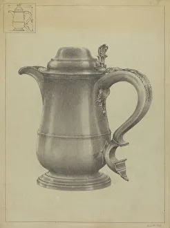 Simon Weiss Prints: Silver Tankard, c. 1936. Creator: Simon Weiss