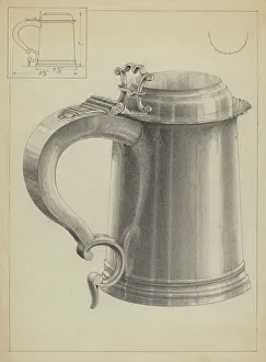 Simon Weiss Prints: Silver Tankard, c. 1936. Creator: Simon Weiss